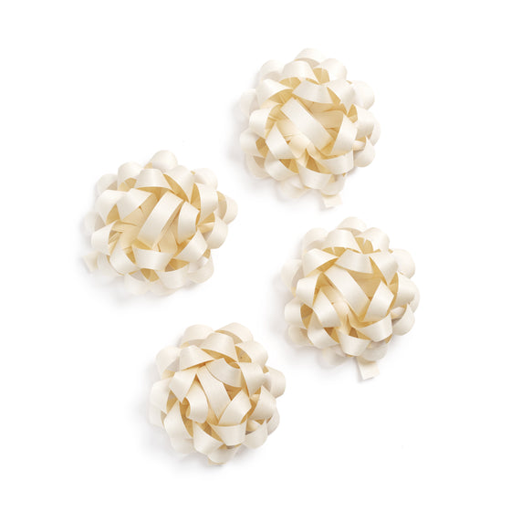 Cotton Paper Bows Cream (set of 4)