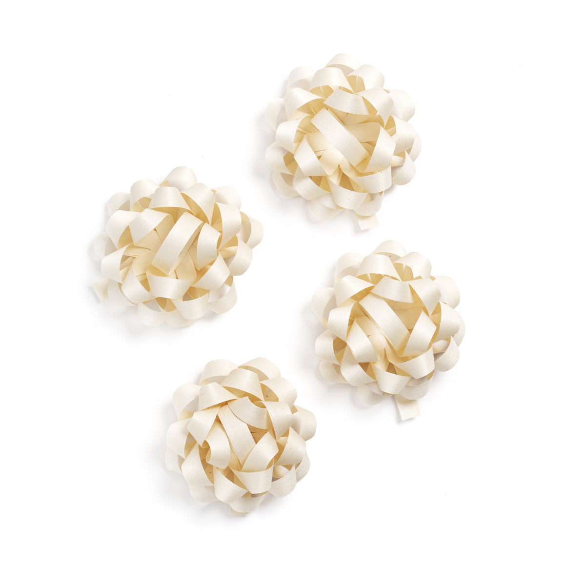 Cotton Paper Bows Cream (set of 4)