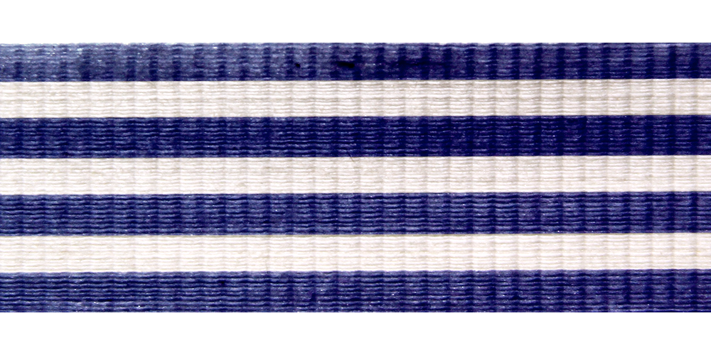 Dk Ribbon DK Blue/White Ticking - Cream City Ribbon