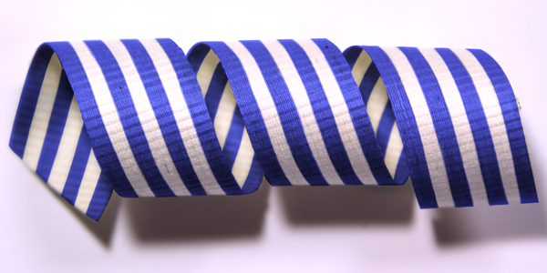 DK Blue/White Ticking - Cream City Ribbon