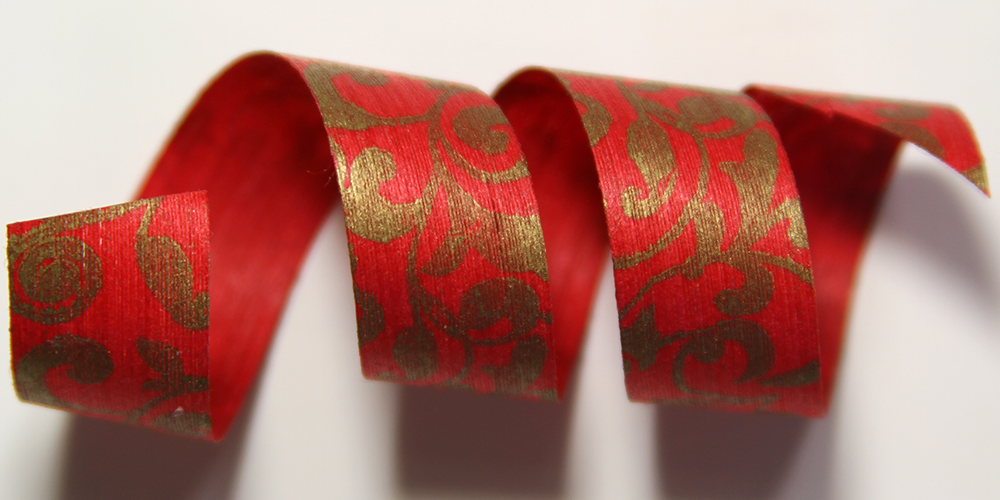 Red Cream City Cotton Curling Ribbon
