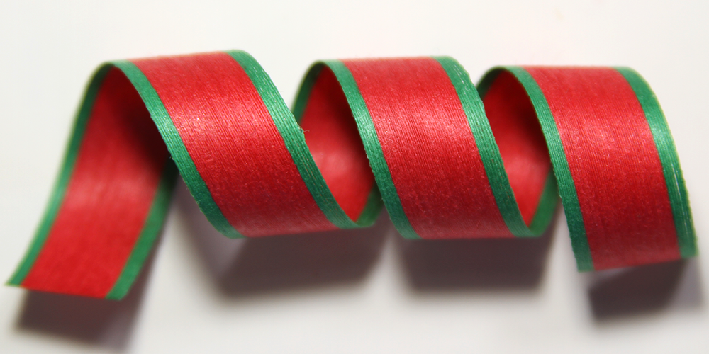 Red w/ Holiday Border - Cream City Ribbon ®