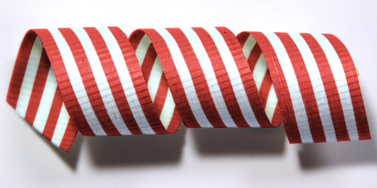 Skinny Red/White Stripes Cotton Curling Ribbon